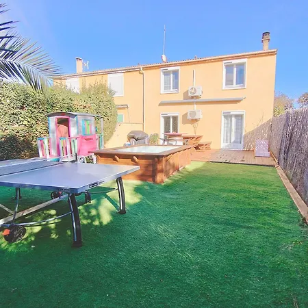 別荘 8 Pers Avec Petite Piscine Hors Sol Privee + Garage + Parking + Grand Jardin - Fr-1-781-41 Sérignan